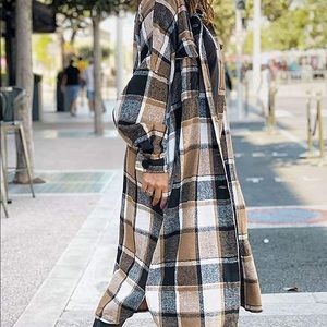 Plaid Shacket Duster